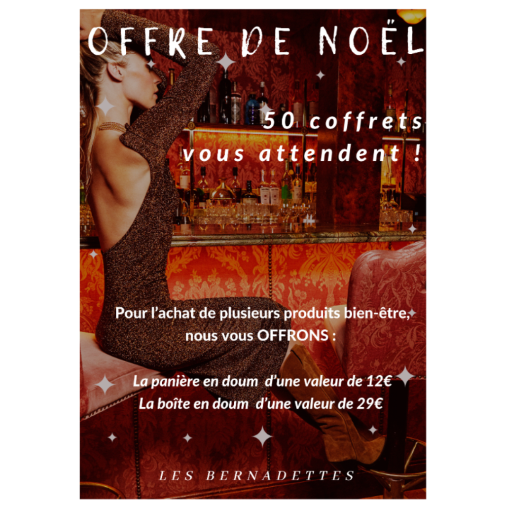 flyer offre de noel boutique les bernadettes sous conditions en coueleur